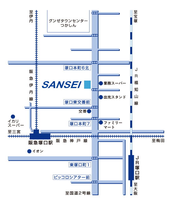 本社周辺の案内図
